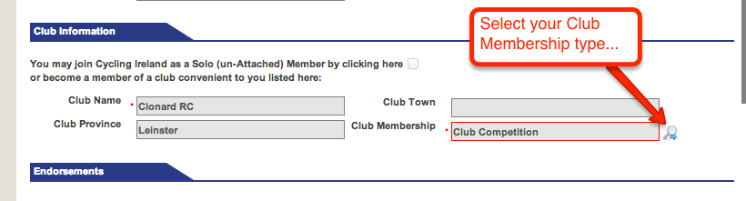 membership type